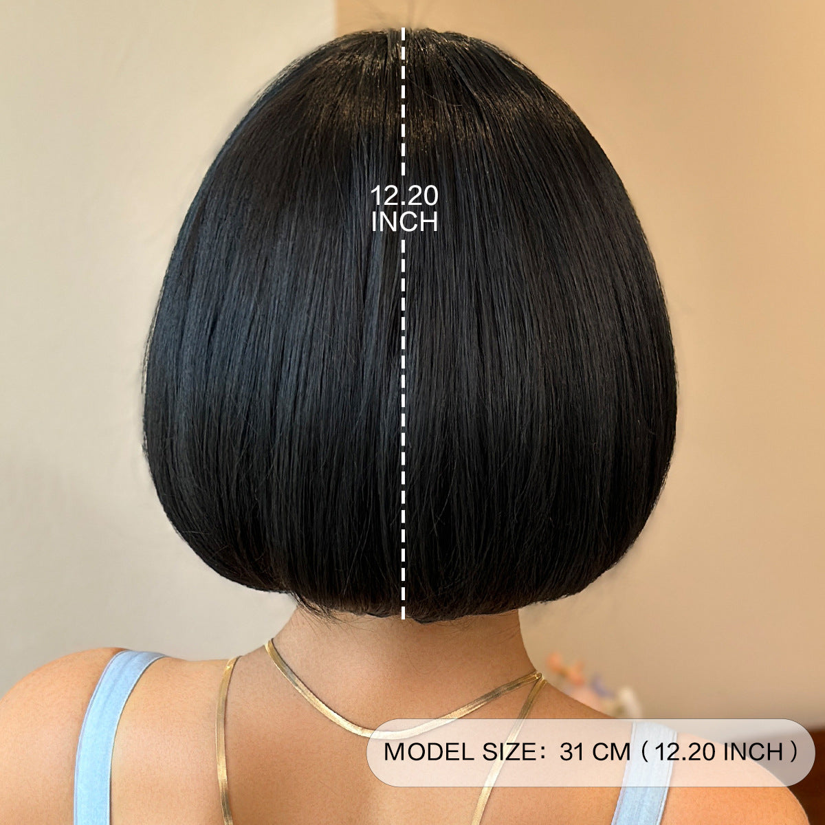 Tan Black Ultra-Short Bob Wig - Everyday Fashion (Layered Inward Bangs) (FEVERCOS)