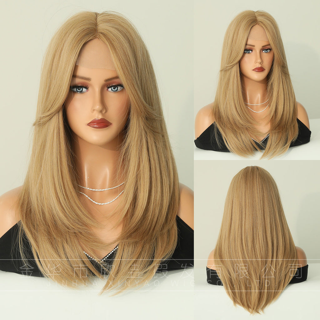 Light Gray Milk Tea Platinum Lace Wig - Elite Lace Fronts (T-Part Straight) (FEVERCOS)