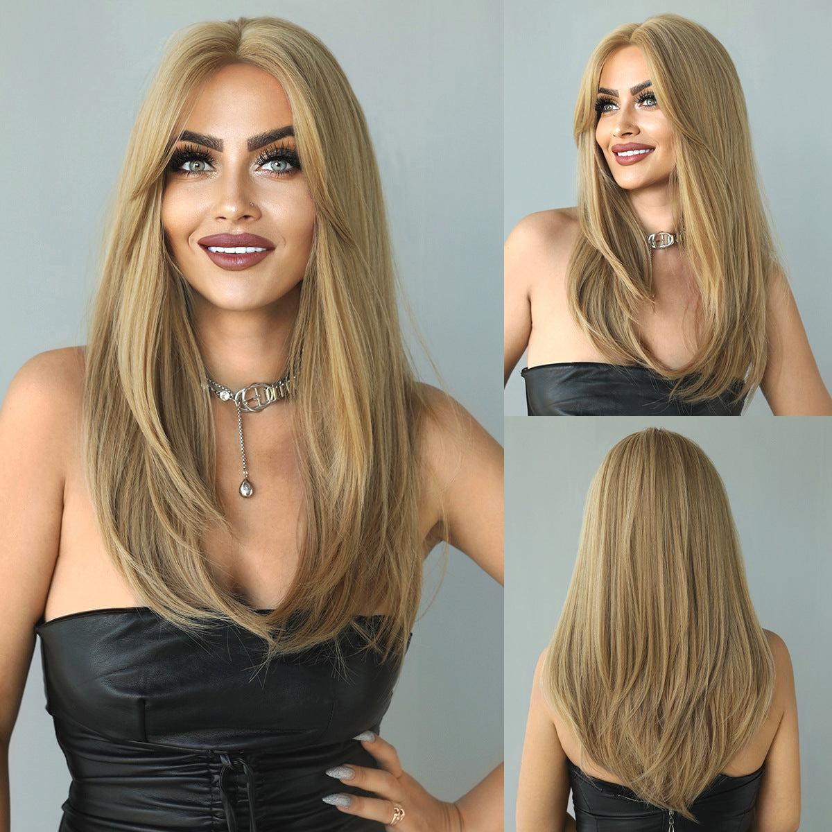 Gray Milk Tea Platinum Lace Wig - Elite Lace Fronts (T-Part Straight) (FEVERCOS)