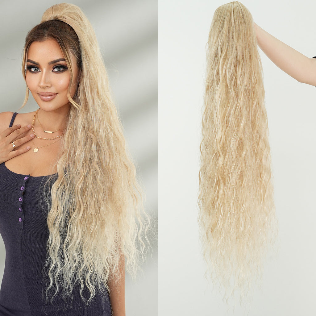 Lavender 36-Inch Water Wave Drawstring Ponytail - Accessory Collection (Super Long) (FEVERCOS)