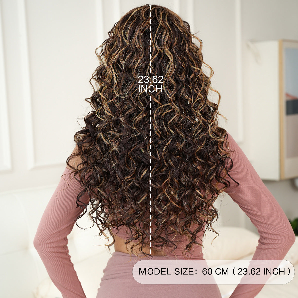 Antique White Honey Blonde Spring Curl Wig - Street Fashion (Long Voluminous Bangs) (FEVERCOS)