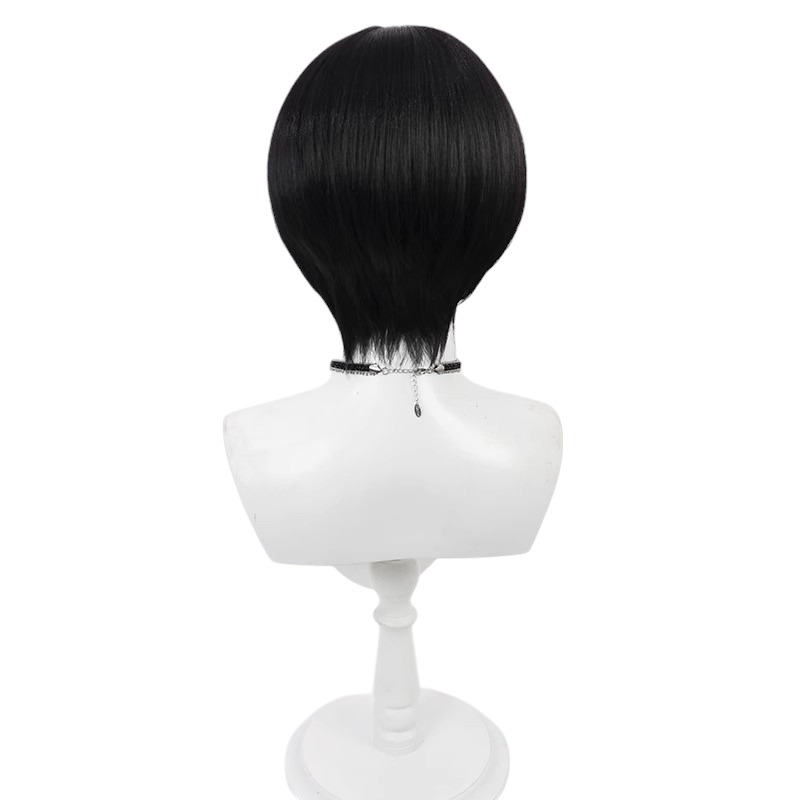 White Smoke Finn Ames (DXF Ver.) Cosplay Wig - Mashle: Magic and Muscles (Black with Yellow Highlights) (FEVERCOS)
