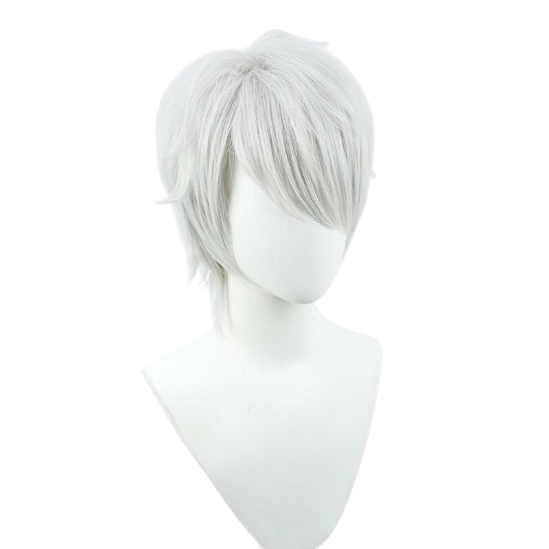 White Smoke Chika Shihoin Cosplay Wig - BLEACH (Silver White Messy) (FEVERCOS)