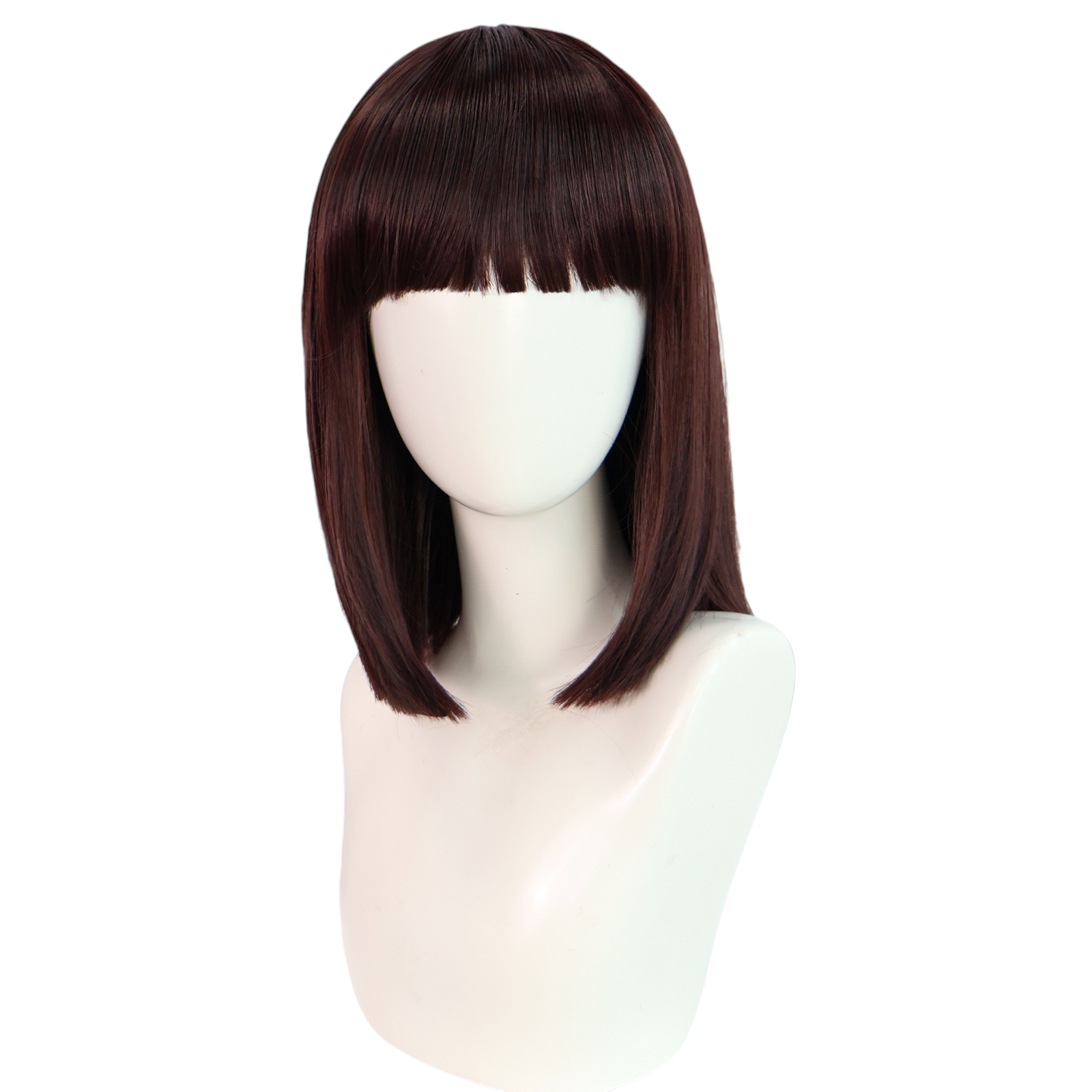 Antique White Akiko Yosano Cosplay Wig - Bungo Stray Dogs (Black/Purple Bob) (FEVERCOS)