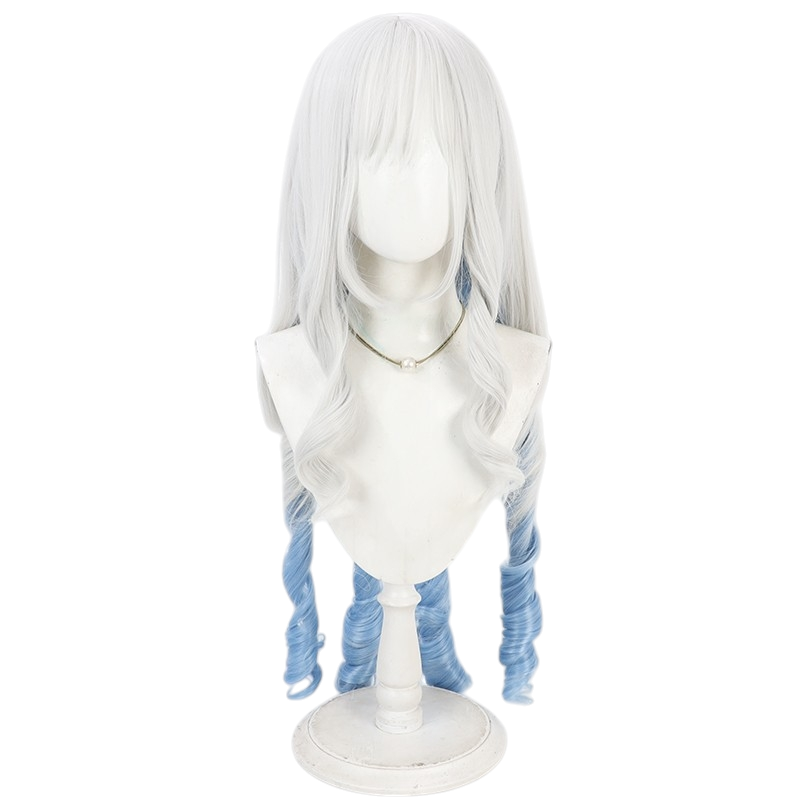 White Smoke Lily Shirogane Cosplay Wig - Aikatsu Stars! (Two-Tone Gradient Roman Curls) (FEVERCOS)