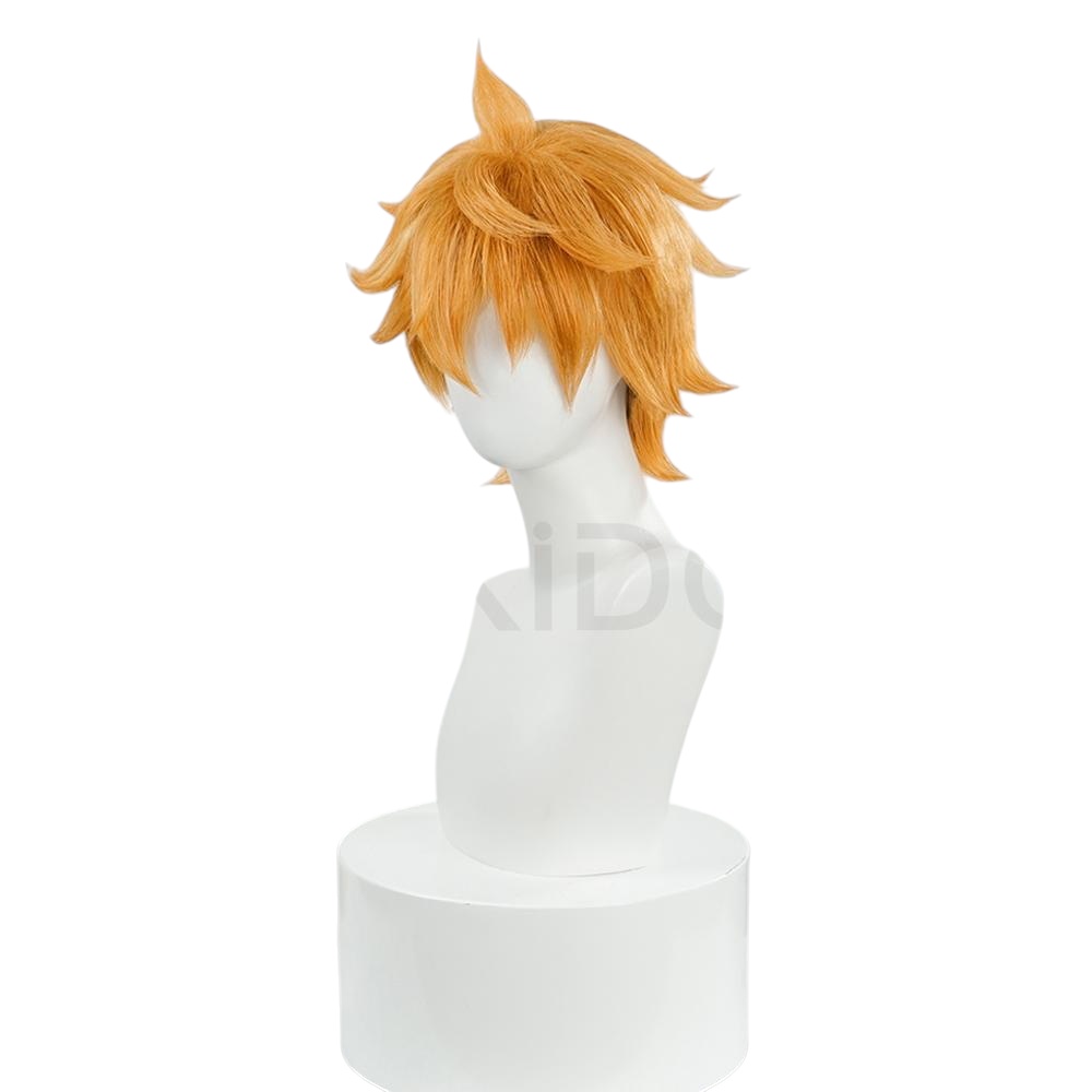 White Smoke Tartaglia (Childe) Cosplay Wig - Genshin Impact (Ginger Layered Short) (FEVERCOS)