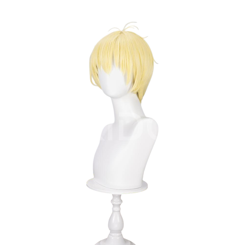 White Smoke Vamola (Standard Ver.) Cosplay Wig - Dandadan (32cm Yellow Short Bob) (FEVERCOS)