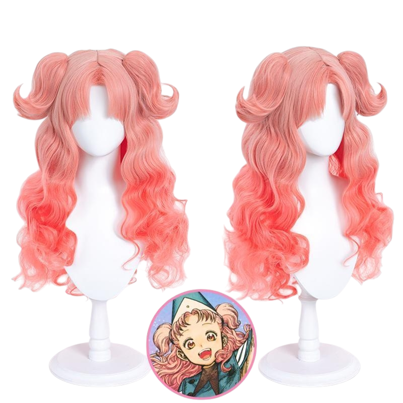 White Smoke Tetia Cosplay Wig - Witch Hat Atelier (Pink Gradient Wavy) (FEVERCOS)