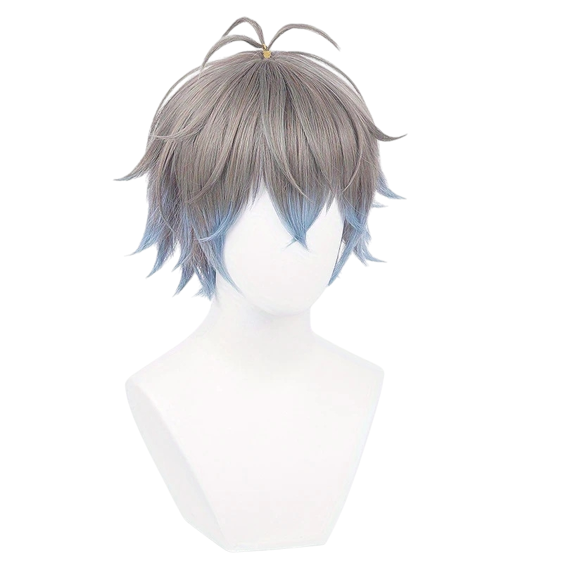 White Smoke Shu Yamino Cosplay Wig - Nijisanji EN (Highlighted Long Tail Mullet) (FEVERCOS)