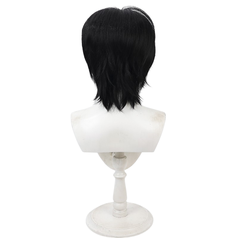 White Smoke Nagumo Cosplay Wig - Sakamoto Days (Black Teased Short) (FEVERCOS)