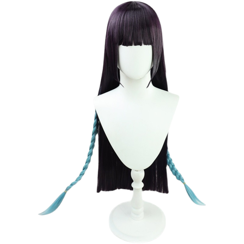 White Smoke Yun Jin Cosplay Wig - Genshin Impact (Purple Hime Cut) (FEVERCOS)