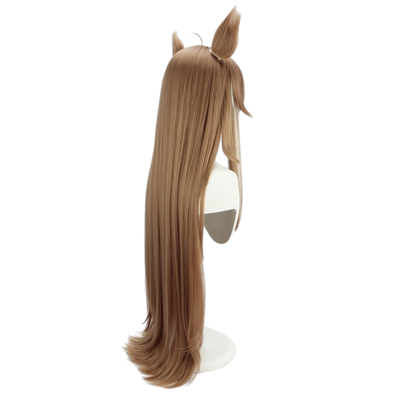 White Smoke Ms. Hina (Gorou Genderbend) Cosplay Wig - Genshin Impact (Tri-Color Long) (FEVERCOS)