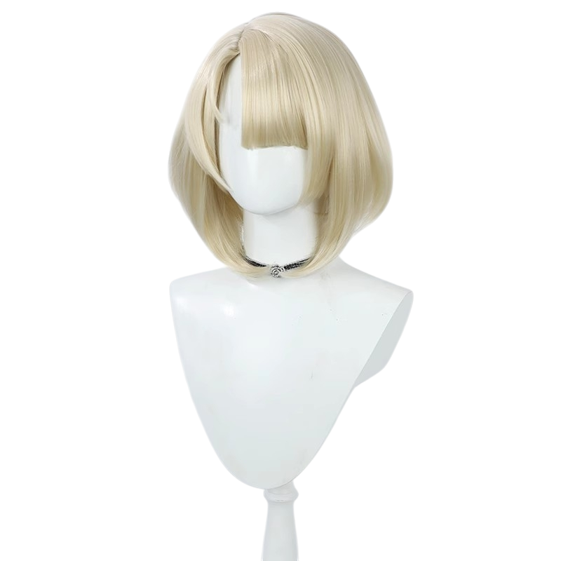 White Smoke Freminet Cosplay Wig - Genshin Impact (Ash Blonde Bob) (FEVERCOS)