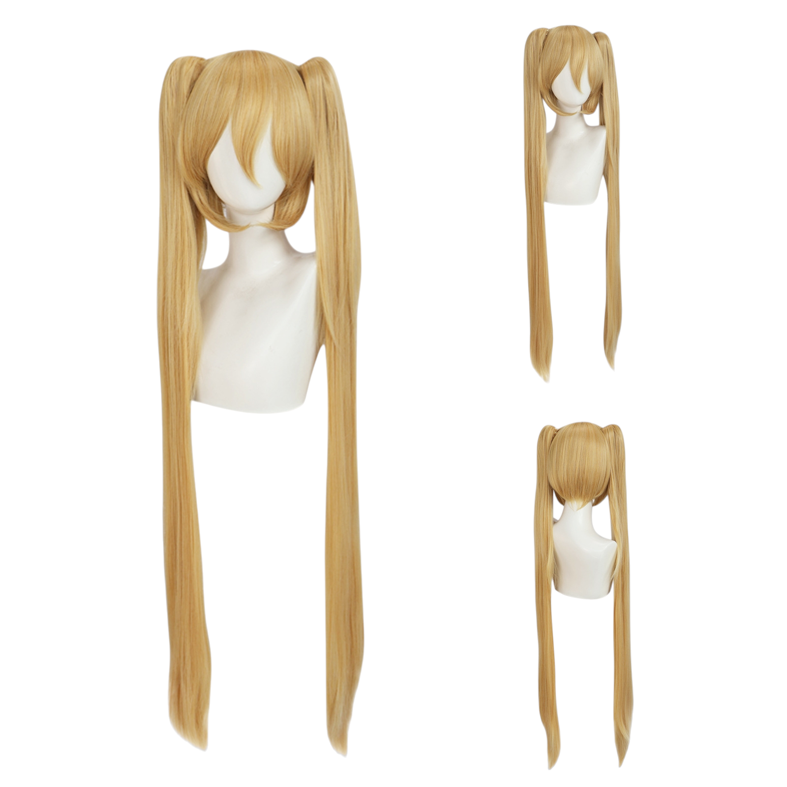 White Smoke Hatsune Miku (Senbonzakura Pink Ver.) Cosplay Wig - Vocaloid (Sakura Twin Tails) (FEVERCOS)