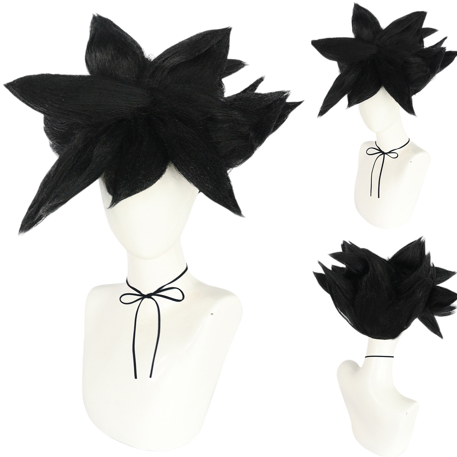 White Smoke Goku Black (Super Saiyan Rosé) Cosplay Wig - Dragon Ball Super (Pink Spiky) (FEVERCOS)