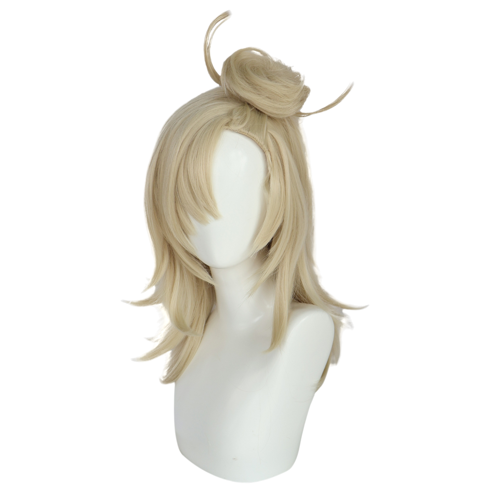 White Smoke Piper Wheel Cosplay Wig - Zenless Zone Zero (Blonde/Buns) (FEVERCOS)