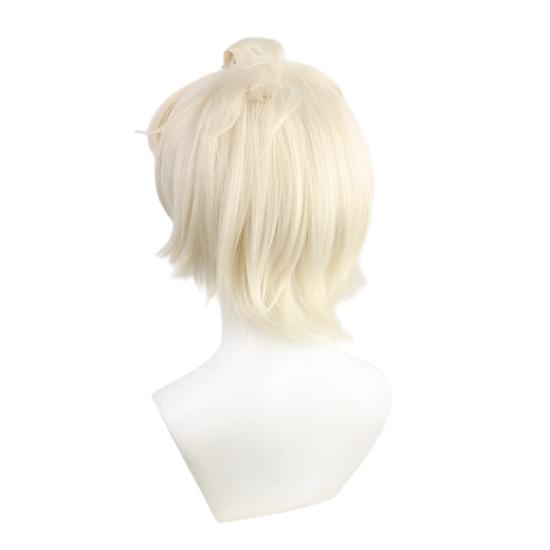 White Smoke Bennett Cosplay Wig - Genshin Impact (Ash White/Goggle Style) (FEVERCOS)