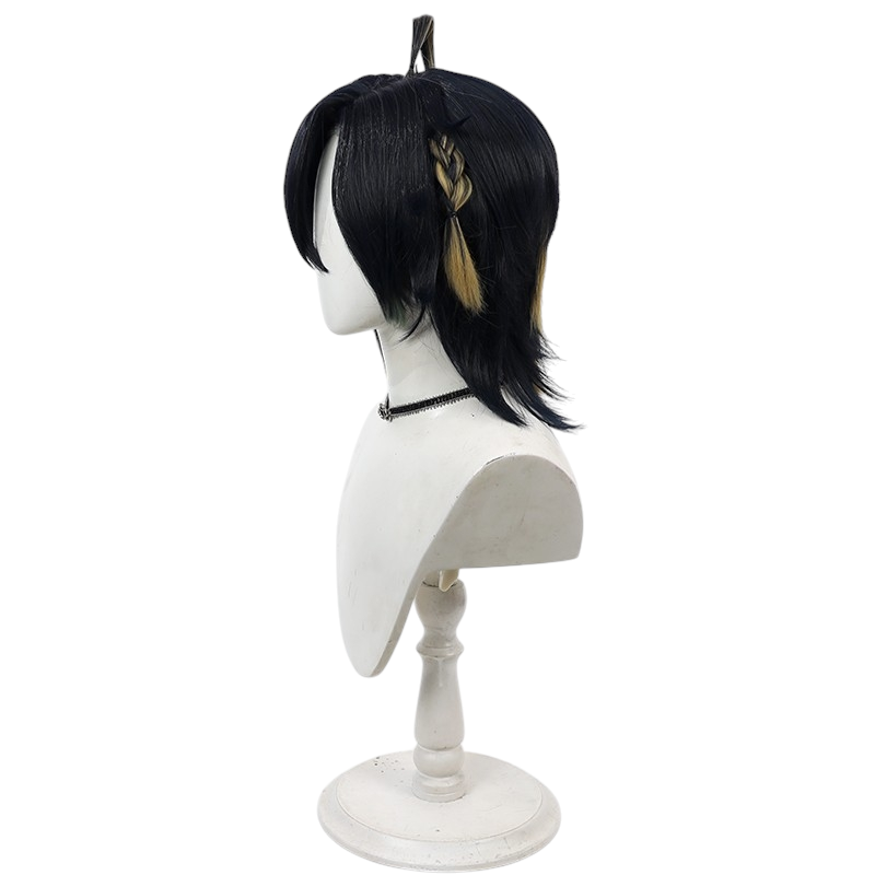 White Smoke Kinich Cosplay Wig - Genshin Impact (Green/Black/Gold) (FEVERCOS)