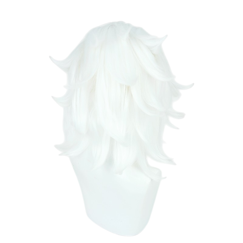 White Smoke Fatui Skirmisher (Cryogunner) Cosplay Wig - Genshin Impact (White Slicked) (FEVERCOS)