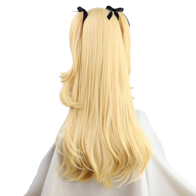 White Smoke Fischl Cosplay Wig - Genshin Impact (Blonde Twin Tails) (FEVERCOS)