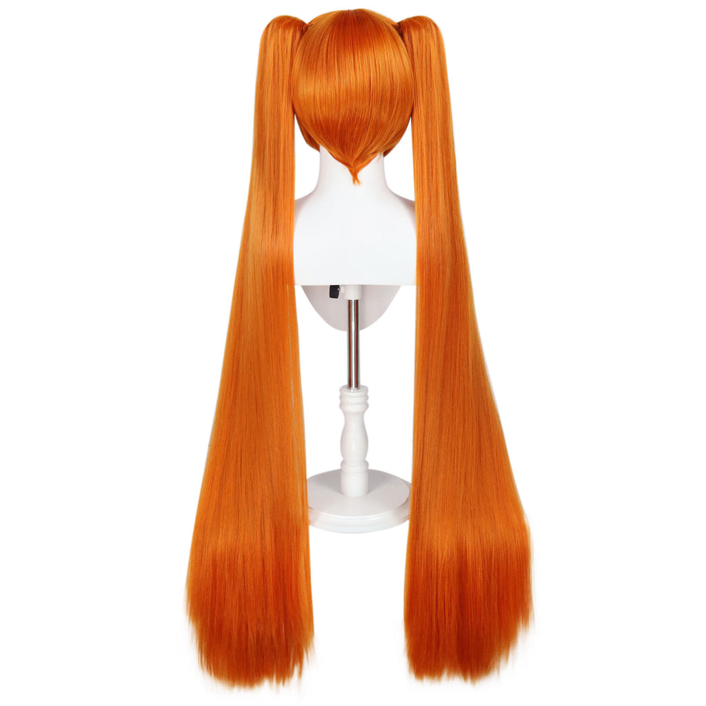 Chocolate Osana Najimi Cosplay Wig - Yandere Simulator (Orange Twin Tails) (FEVERCOS)