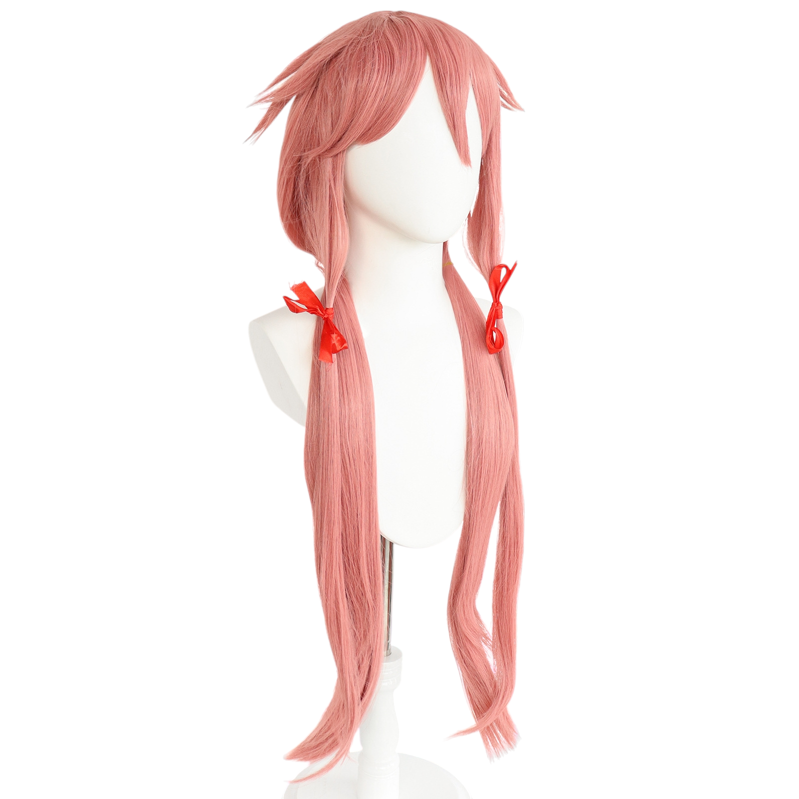 White Smoke Yuno Gasai Cosplay Wig - Future Diary (Pink Long Twin Tails) (FEVERCOS)