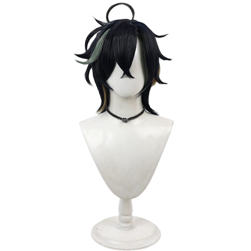 White Smoke Kinich Cosplay Wig - Genshin Impact (Green/Black/Gold) (FEVERCOS)