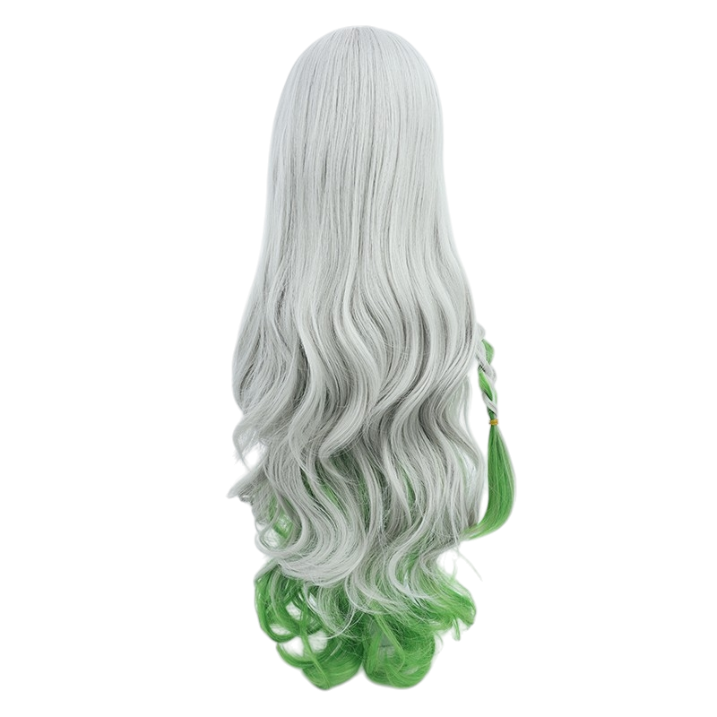 White Smoke Greater Lord Rukkhadevata Cosplay Wig - Genshin Impact (White/Green Gradient) (FEVERCOS)