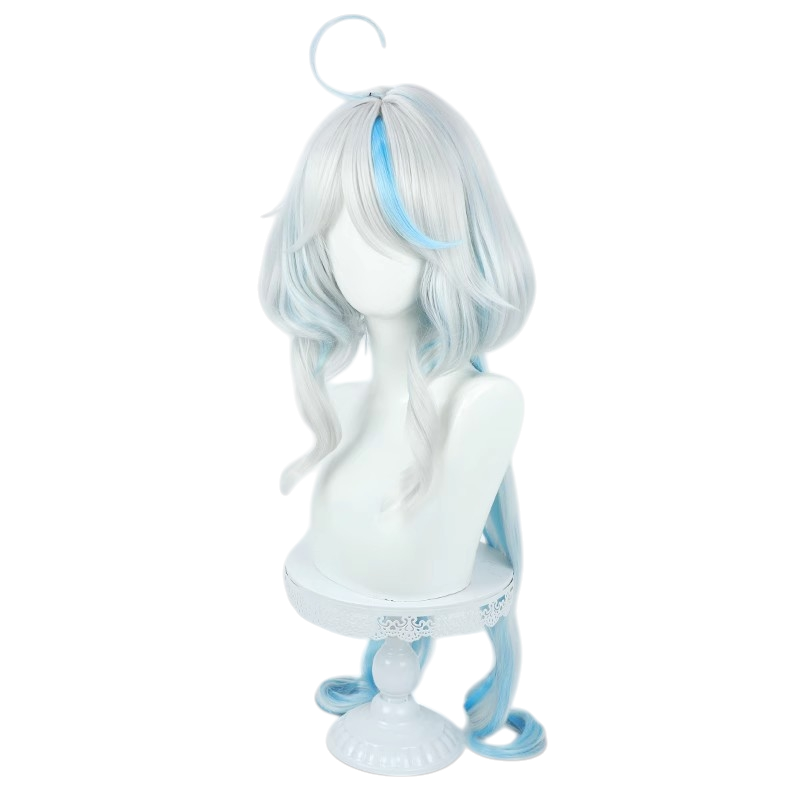 White Smoke Focalors (Hydro Archon) Cosplay Wig - Genshin Impact (White/Blue Gradient) (FEVERCOS)