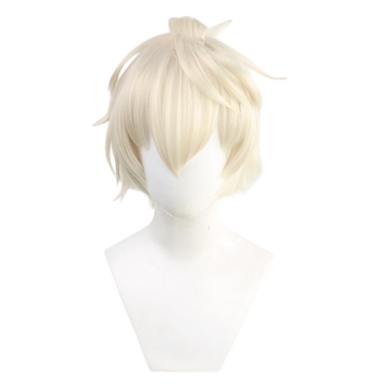 White Smoke Bennett Cosplay Wig - Genshin Impact (Ash White/Goggle Style) (FEVERCOS)