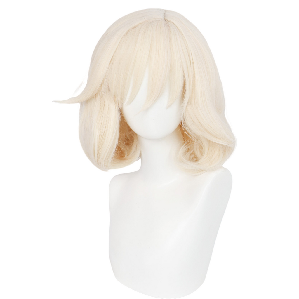 White Smoke Mimzy Cosplay Wig - Hazbin Hotel (Blonde Bob) (FEVERCOS)