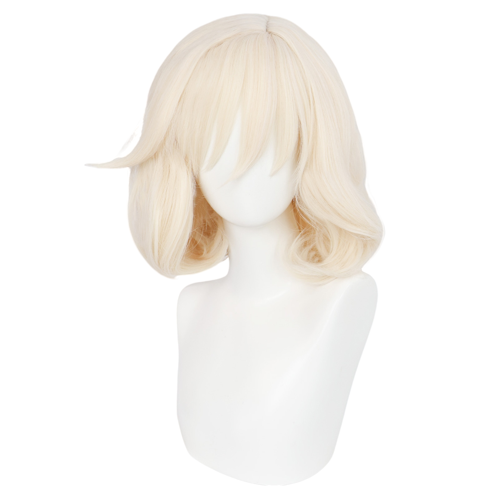 White Smoke Mimzy Cosplay Wig - Hazbin Hotel (Blonde Bob) (FEVERCOS)