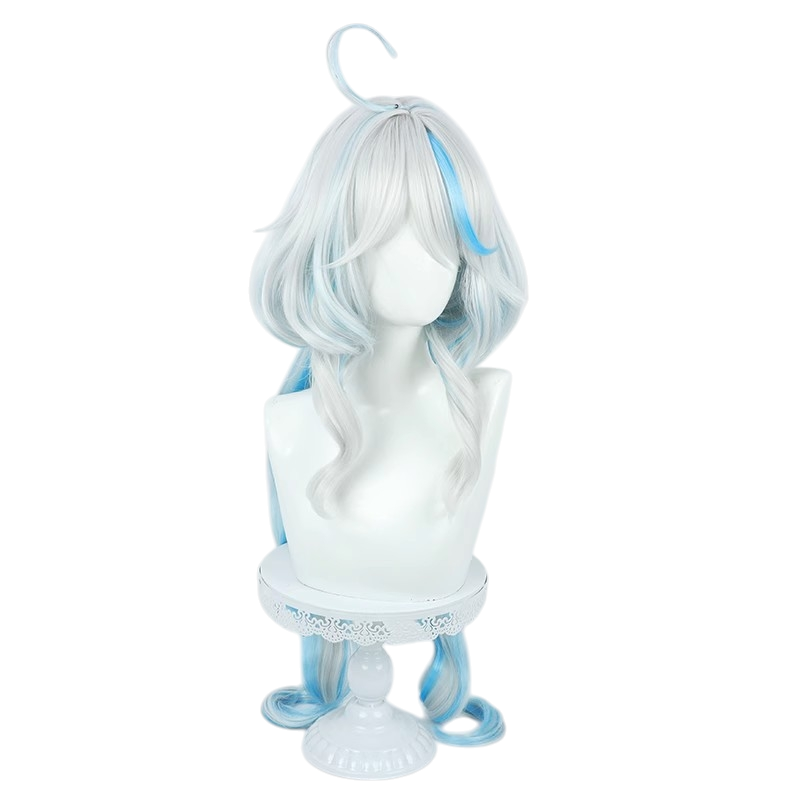 White Smoke Focalors (Hydro Archon) Cosplay Wig - Genshin Impact (White/Blue Gradient) (FEVERCOS)