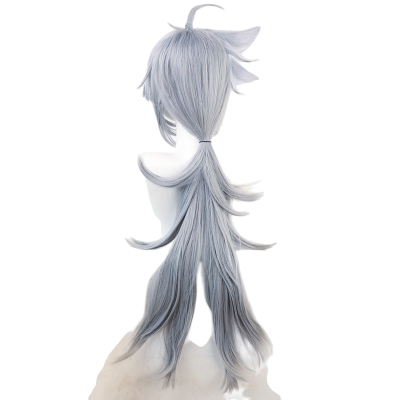 White Smoke Razor Cosplay Wig - Genshin Impact (Silver Fluffy Mane) (FEVERCOS)