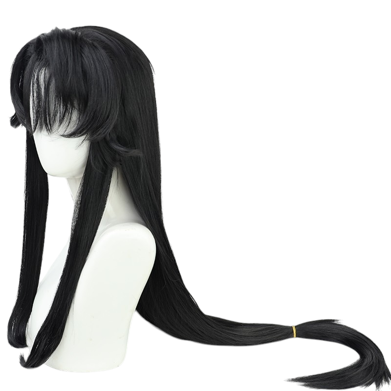 White Smoke Sasayuri Cosplay Wig - Genshin Impact (Black Widow's Peak) (FEVERCOS)