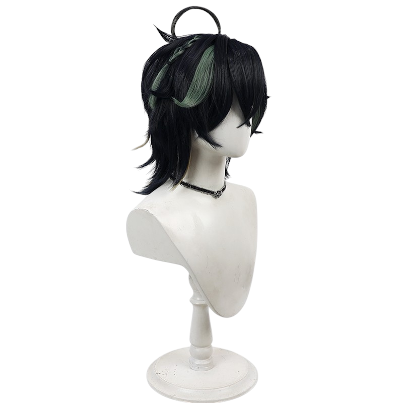 White Smoke Kinich Cosplay Wig - Genshin Impact (Green/Black/Gold) (FEVERCOS)