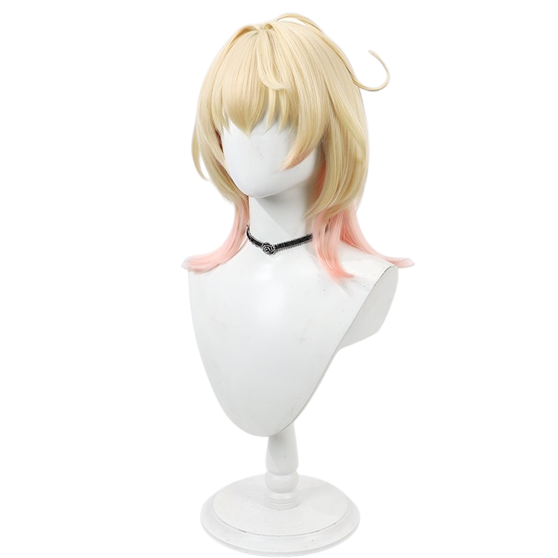 White Smoke Emilie Cosplay Wig - Genshin Impact (Green/Blonde Short) (FEVERCOS)