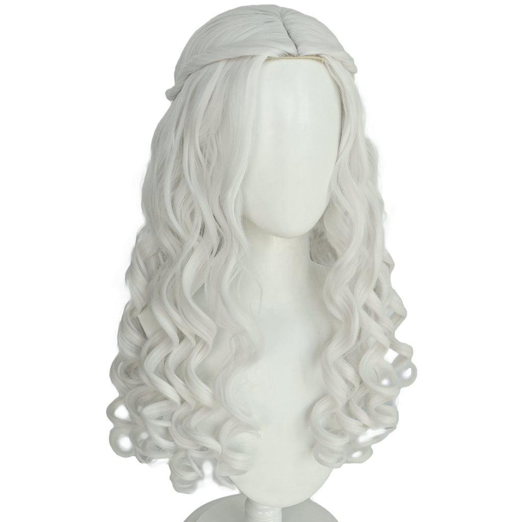 Gray White Queen Cosplay Wig | Alice in Wonderland 2 (White Curls)