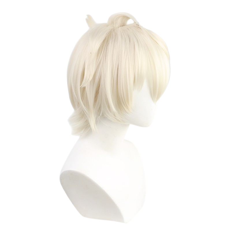 White Smoke Bennett Cosplay Wig - Genshin Impact (Ash White/Goggle Style) (FEVERCOS)