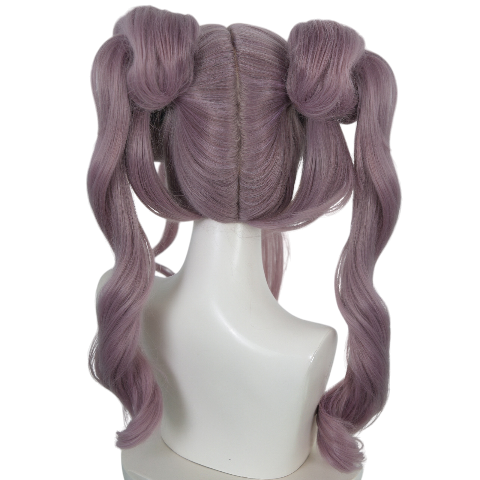 White Smoke Tsukumo Sana Cosplay Wig - Hololive Council (Orange/Brown Twin Tails) (FEVERCOS)