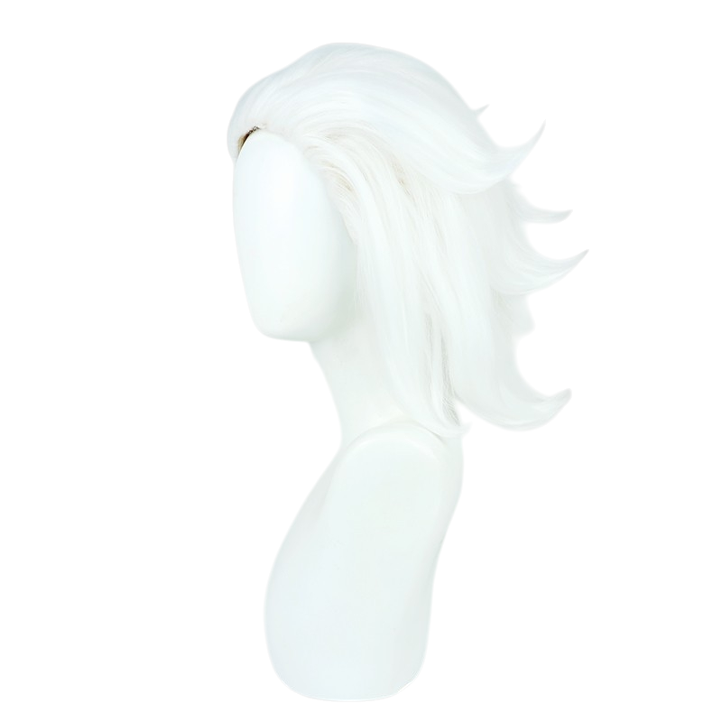 White Smoke Fatui Skirmisher (Cryogunner) Cosplay Wig - Genshin Impact (White Slicked) (FEVERCOS)