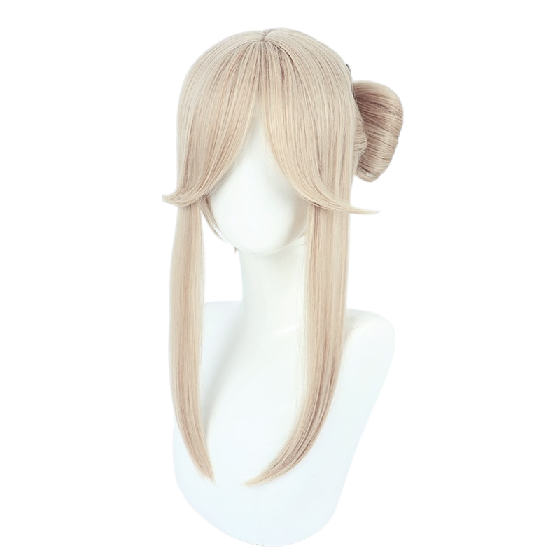 White Smoke Ningguang (Pizza Hut Collab) Cosplay Wig - Genshin Impact (Modern Updo) (FEVERCOS)