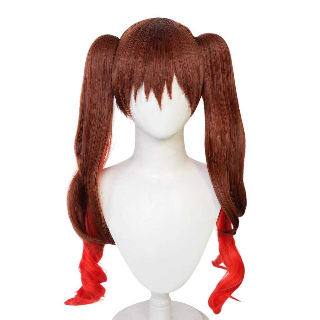 White Smoke Yoyoko Ohtsuki Cosplay Wig - Bocchi the Rock! (Brown/Red Highlights) (FEVERCOS)