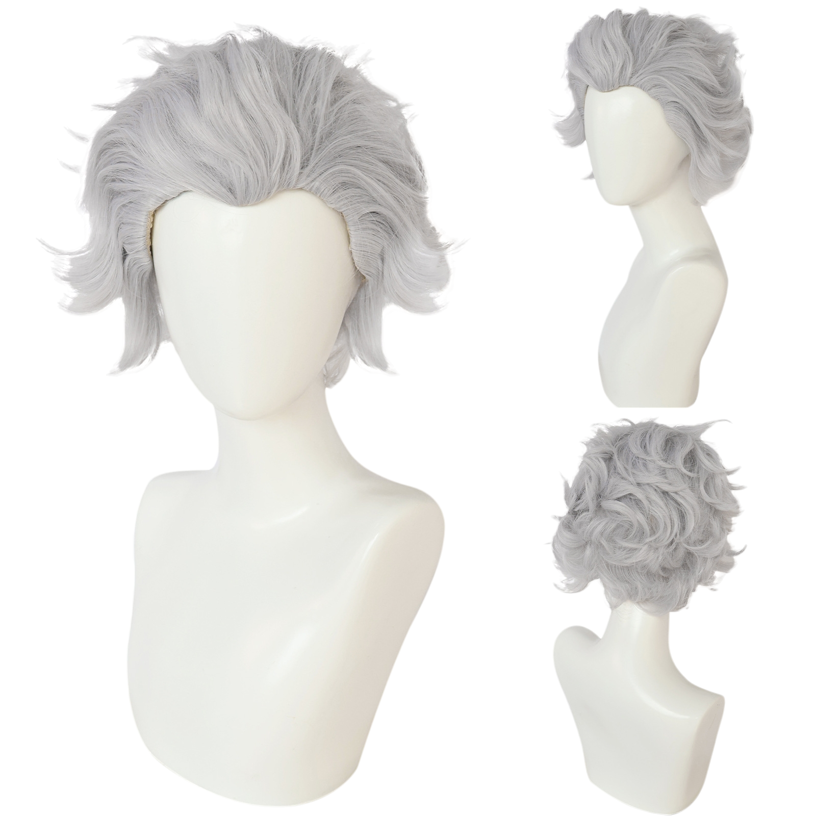 White Smoke Gale Dekarios Cosplay Wig - Baldur's Gate 3 (Brown Mullet) (FEVERCOS)