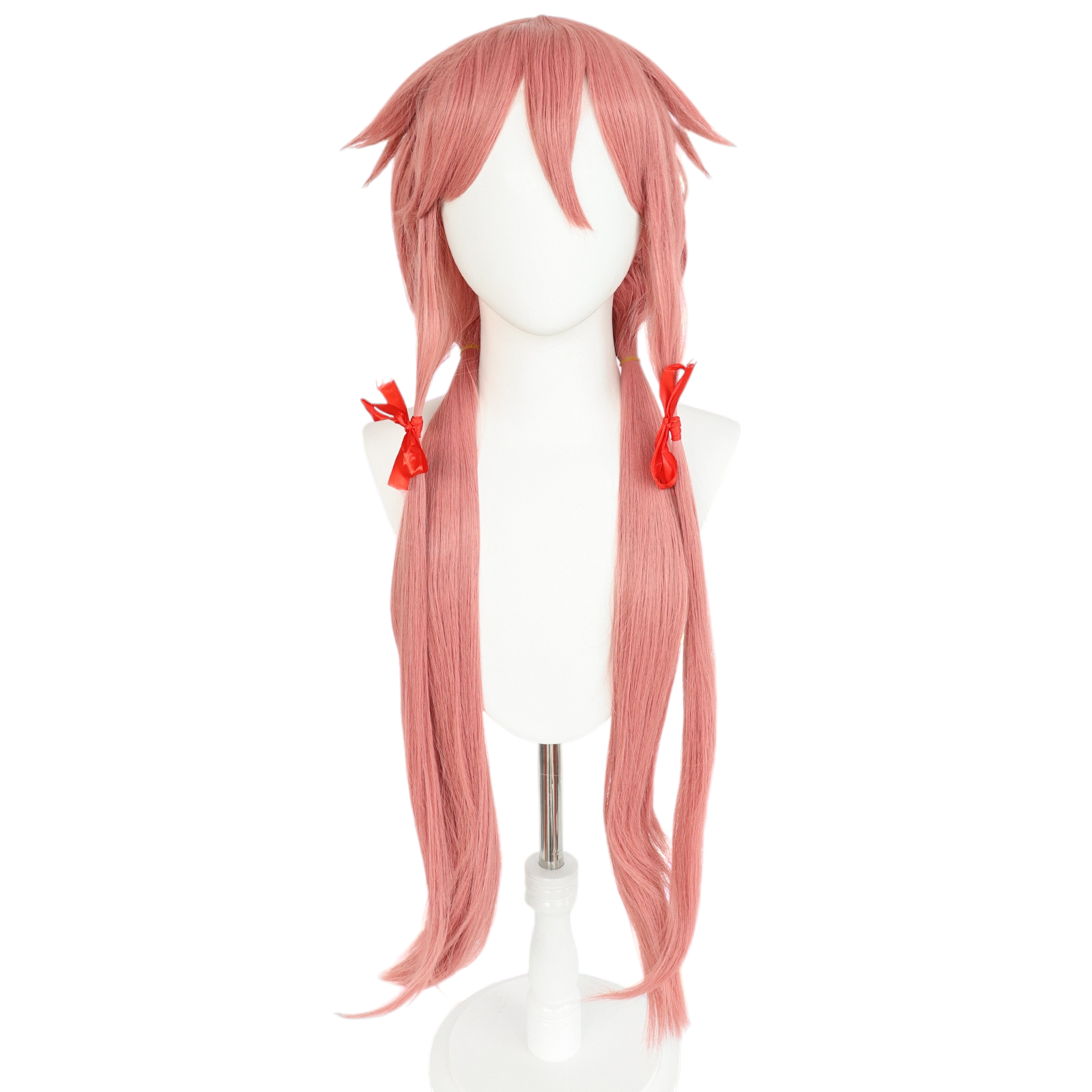 White Smoke Yuno Gasai Cosplay Wig - Future Diary (Pink Long Twin Tails) (FEVERCOS)