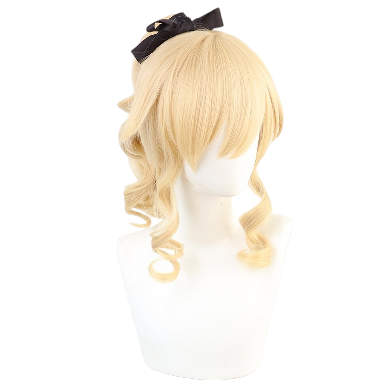 White Smoke Jean Gunnhildr Cosplay Wig - Genshin Impact (Golden Ponytail) (FEVERCOS)