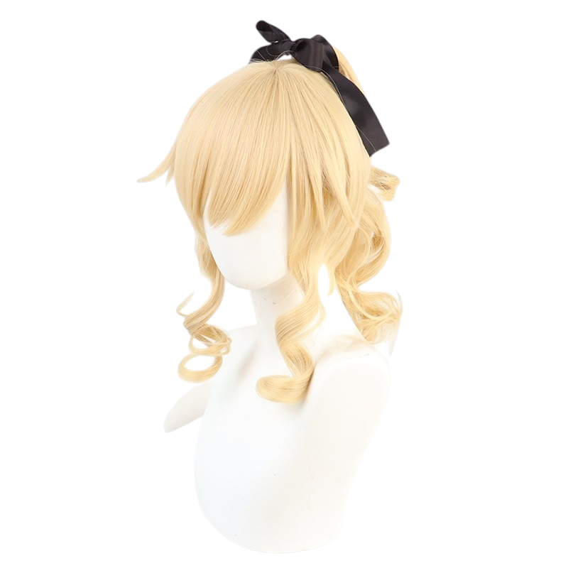 White Smoke Jean Gunnhildr Cosplay Wig - Genshin Impact (Golden Ponytail) (FEVERCOS)