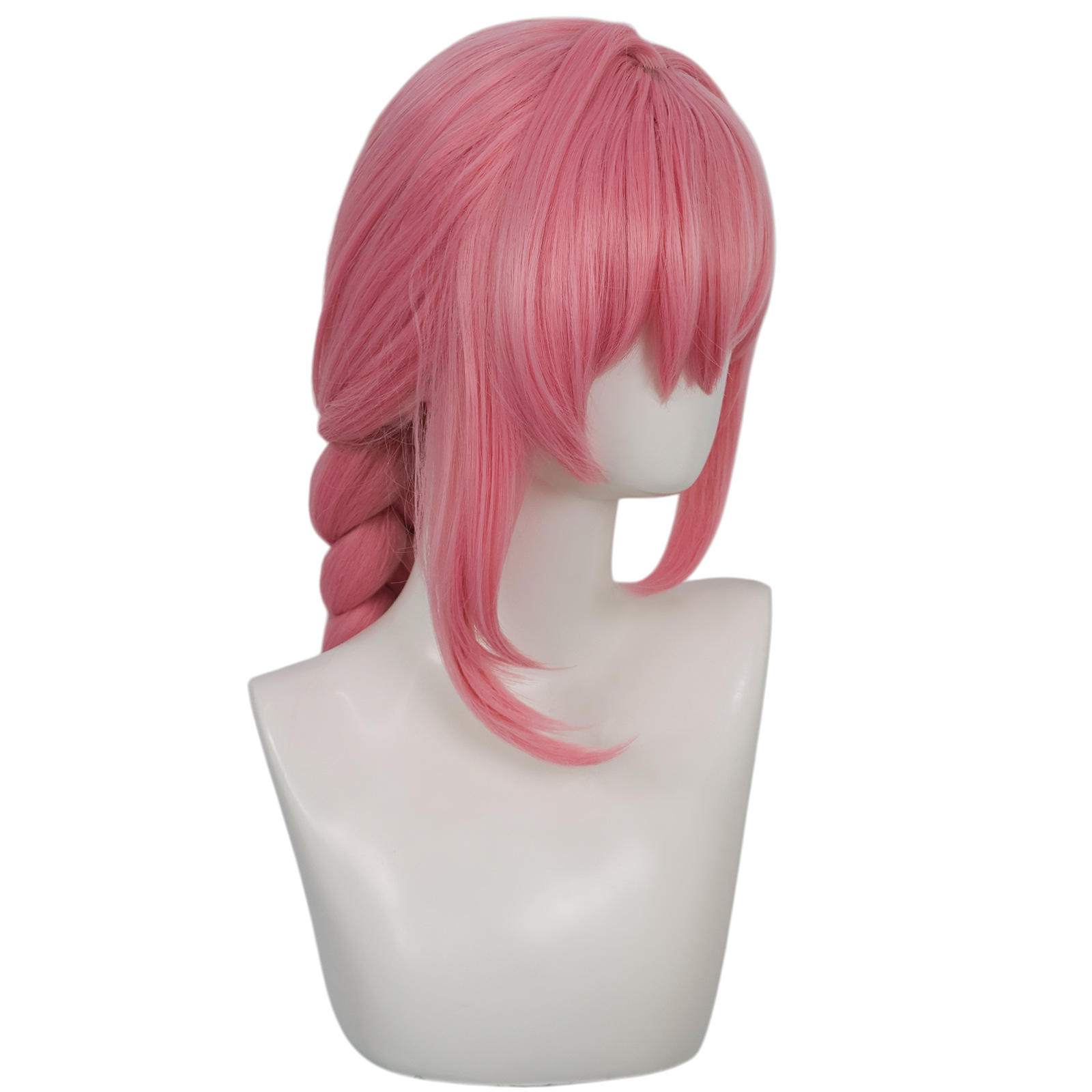 White Smoke Yanagi Tsukishiro Cosplay Wig - Zenless Zone Zero (Pink Braid) (FEVERCOS)