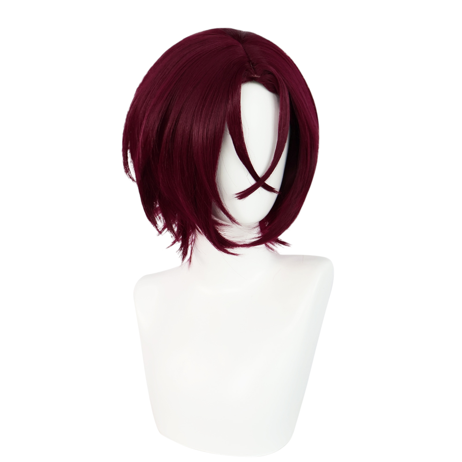 White Smoke Rin Matsuoka Cosplay Wig - Free! Iwatobi Swim Club (Maroon Red) (FEVERCOS)