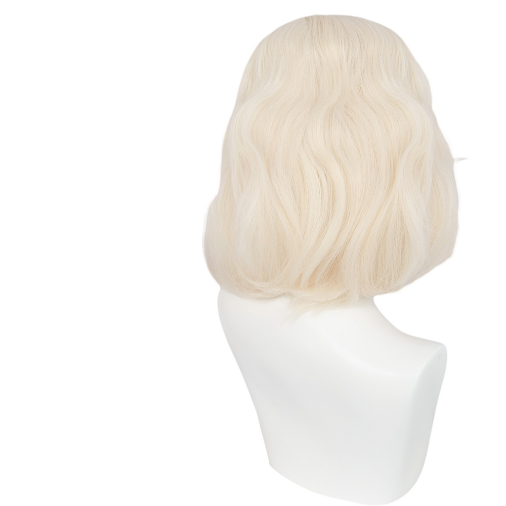 White Smoke Mimzy Cosplay Wig - Hazbin Hotel (Blonde Bob) (FEVERCOS)